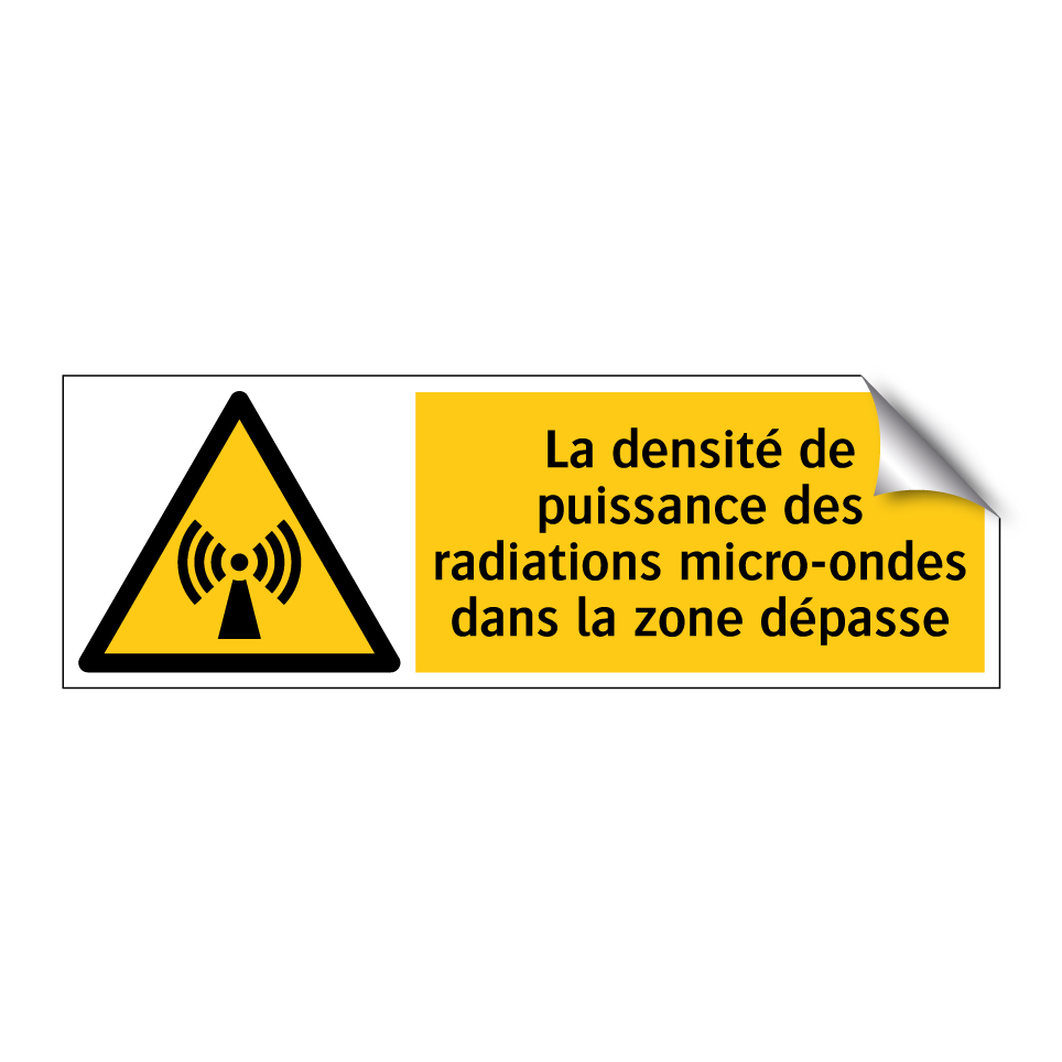 La densité de puissance des radiations micro-ondes dans la zone dépasse