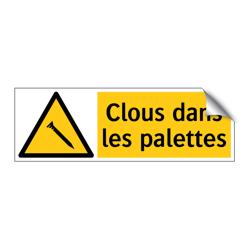 Clous dans les palettes