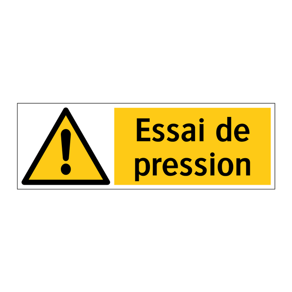 Essai de pression