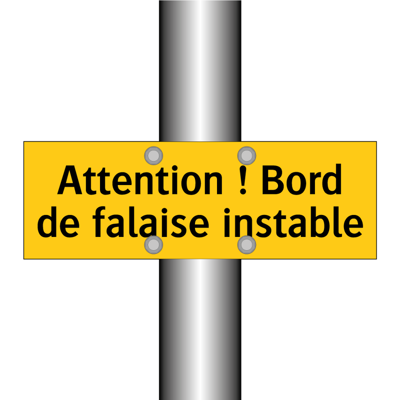 Attention ! Bord de falaise instable