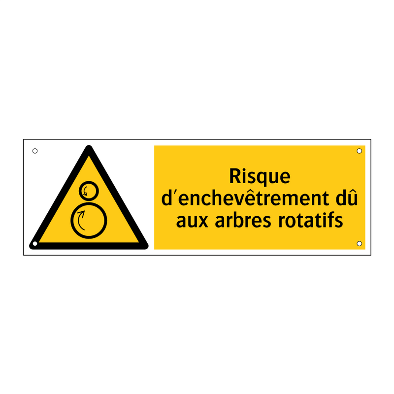 Risque d'enchevêtrement dû aux arbres rotatifs