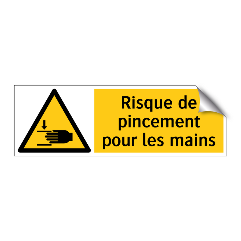 Risque de pincement pour les mains