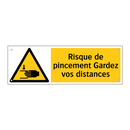 Risque de pincement Gardez vos distances