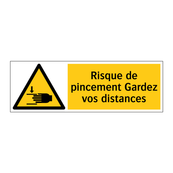 Risque de pincement Gardez vos distances