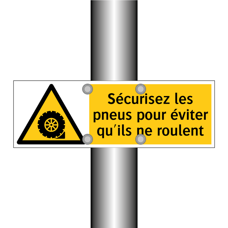Sécurisez les pneus pour éviter qu'ils ne roulent