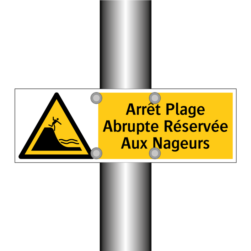 Arrêt Plage Abrupte Réservée Aux Nageurs