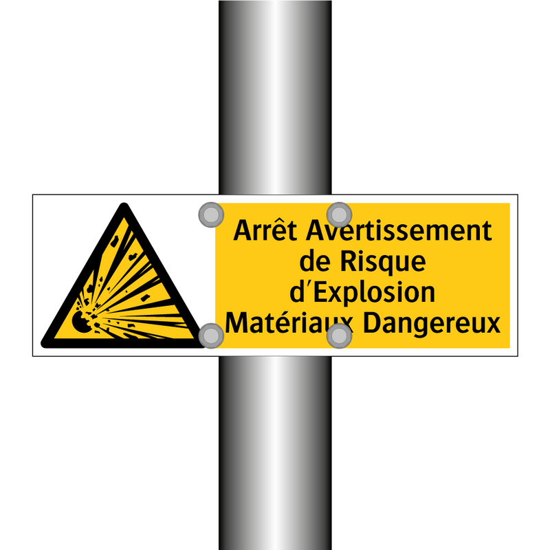 Arrêt Avertissement de Risque d'Explosion Matériaux Dangereux