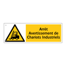 Arrêt Avertissement de Chariots Industriels