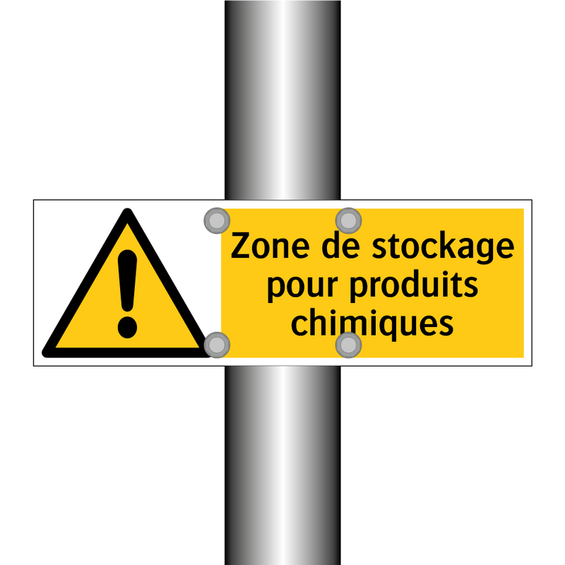 Zone de stockage pour produits chimiques