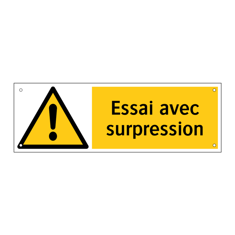 Essai avec surpression