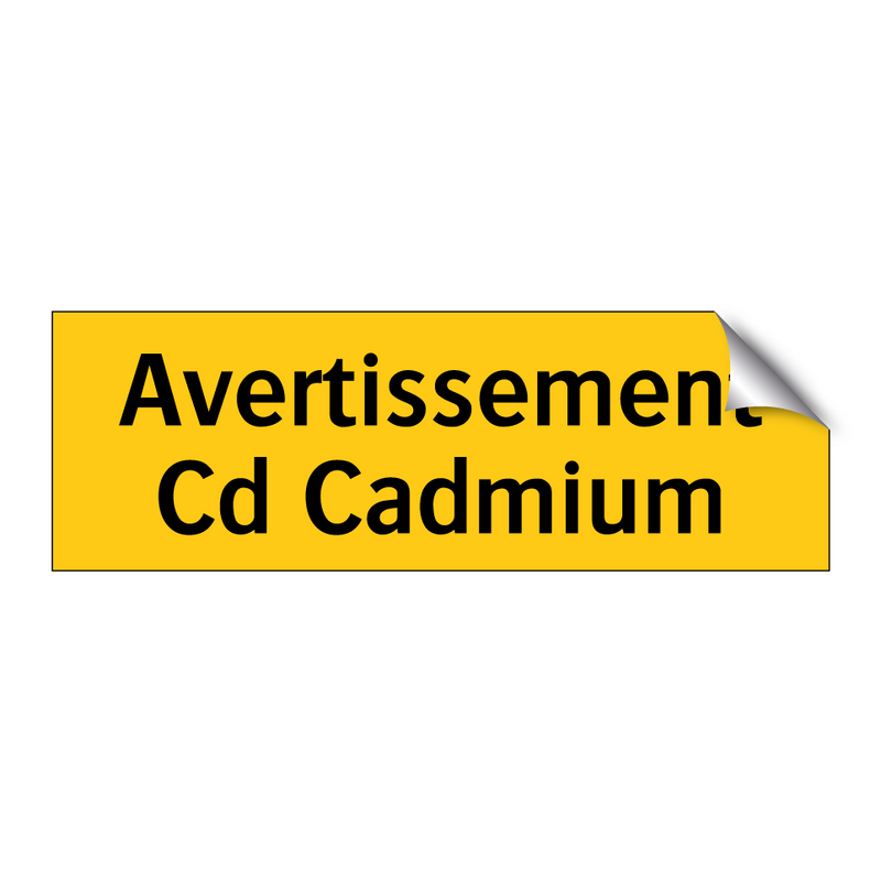 Avertissement Cd Cadmium