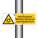 Avertissement Machine démarrant automatiquement