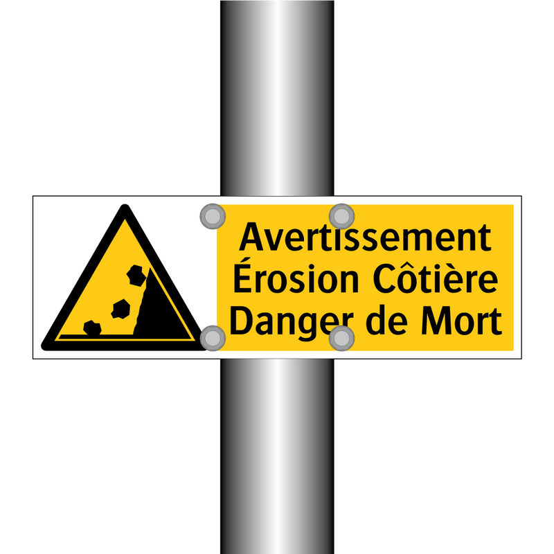 Avertissement Érosion Côtière Danger de Mort