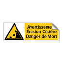 Avertissement Érosion Côtière Danger de Mort