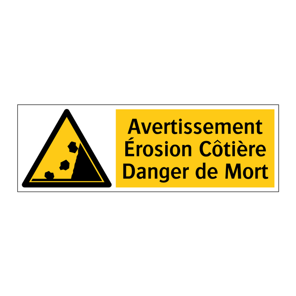 Avertissement Érosion Côtière Danger de Mort
