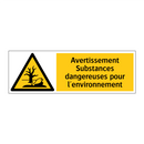 Avertissement Substances dangereuses pour l'environnement