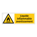 Liquide inflammable avertissement