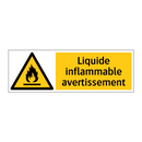 Liquide inflammable avertissement