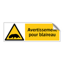 Avertissement pour blaireau