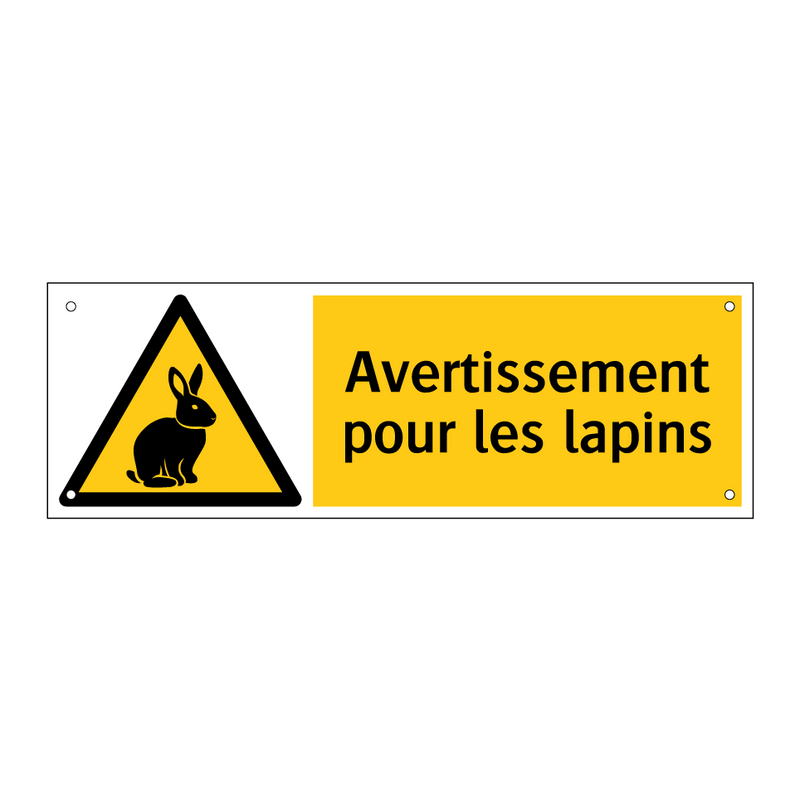Avertissement pour les lapins