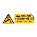 Avertissement Cylindres de gaz sous pression