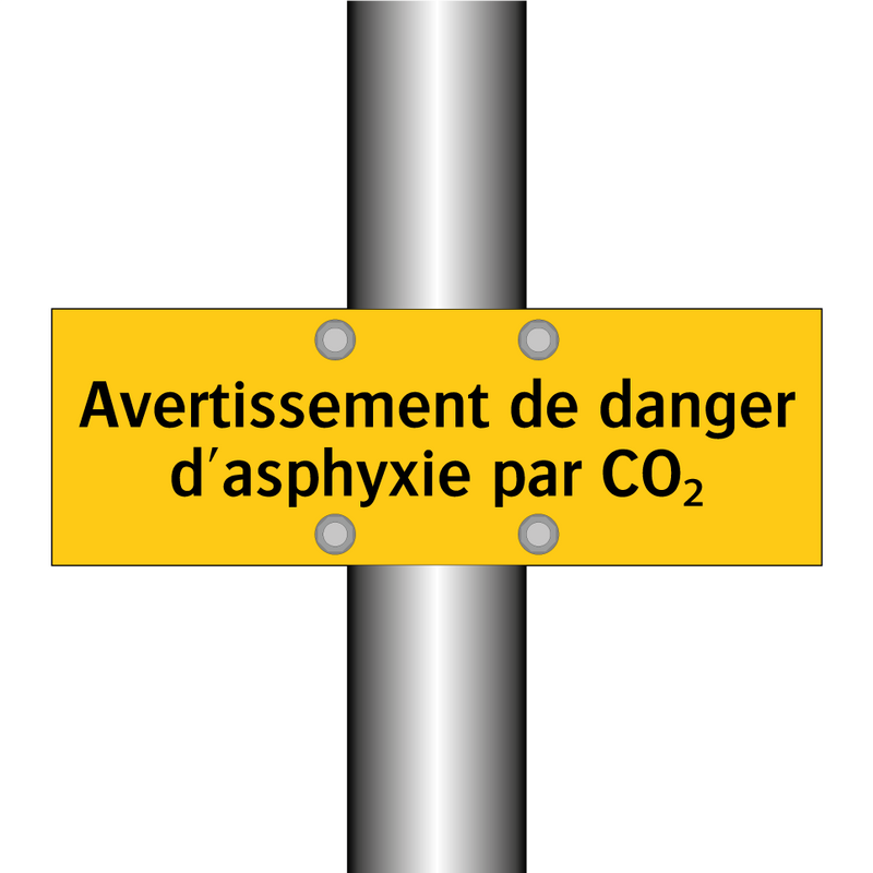 Avertissement de danger d'asphyxie par CO₂