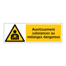 Avertissement substances ou mélanges dangereux