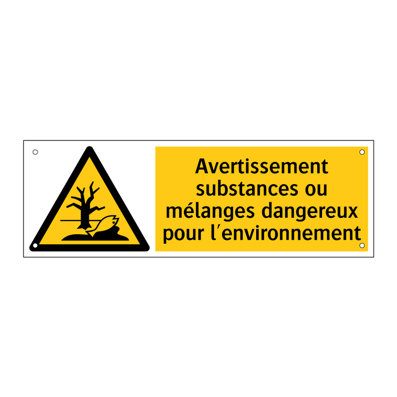 Avertissement substances ou mélanges dangereux pour l'environnement