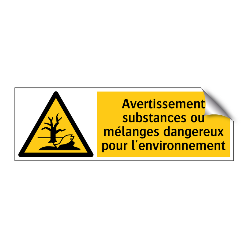 Avertissement substances ou mélanges dangereux pour l'environnement