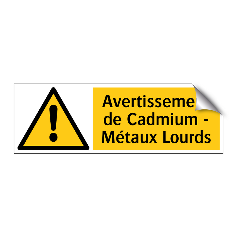 Avertissement de Cadmium - Métaux Lourds