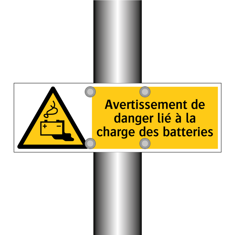 Avertissement de danger lié à la charge des batteries