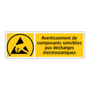 Avertissement de composants sensibles aux décharges électrostatiques
