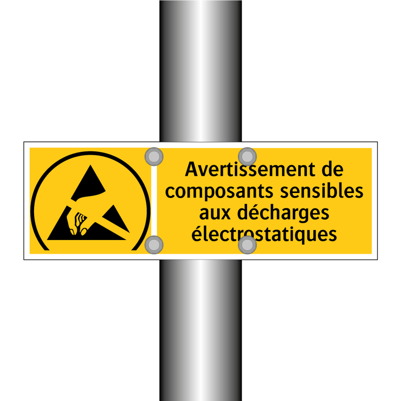Avertissement de composants sensibles aux décharges électrostatiques