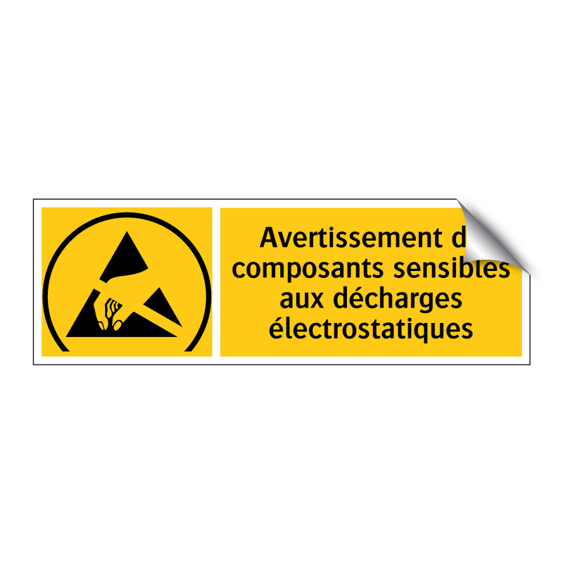Avertissement de composants sensibles aux décharges électrostatiques