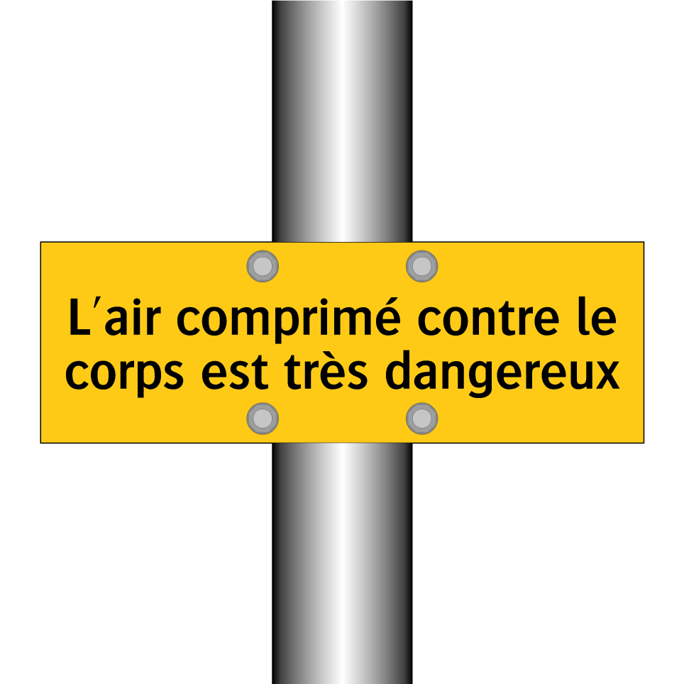 L'air comprimé contre le corps est très dangereux