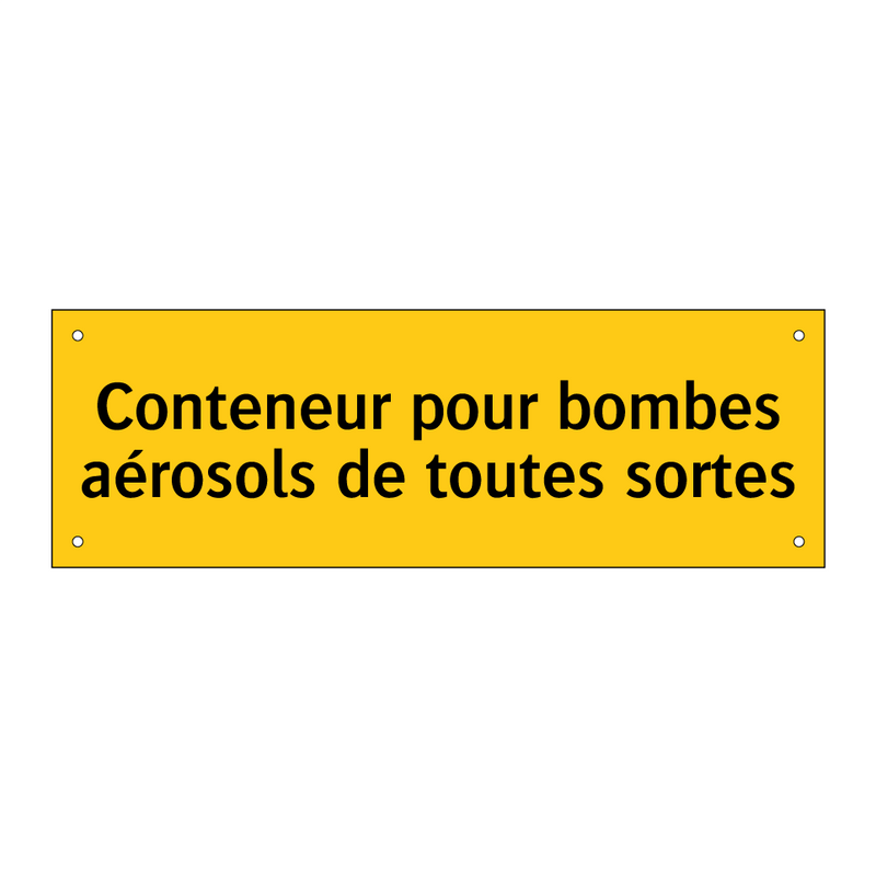 Conteneur pour bombes aérosols de toutes sortes