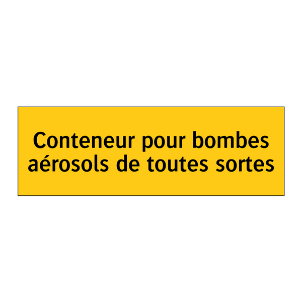 Conteneur pour bombes aérosols de toutes sortes