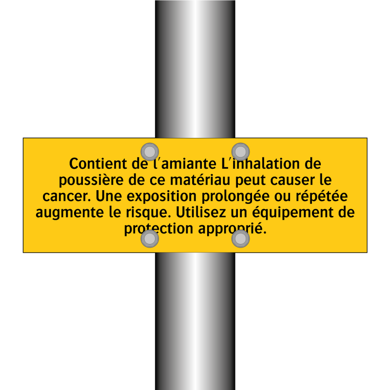Contient de l'amiante L'inhalation de poussière de ce matériau peut causer le cancer. Une exposition prolongée ou répétée augmente le risque. Utilisez un équipement de protection approprié