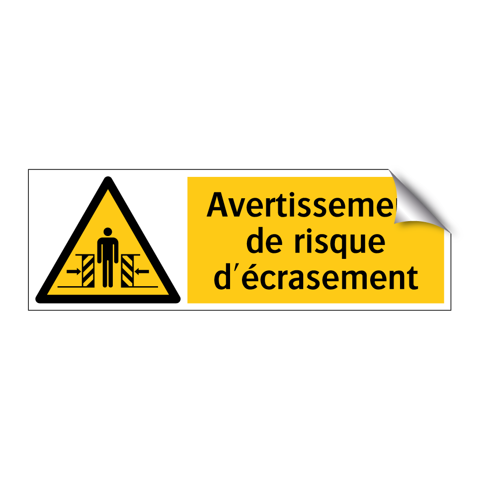 Avertissement de risque d'écrasement