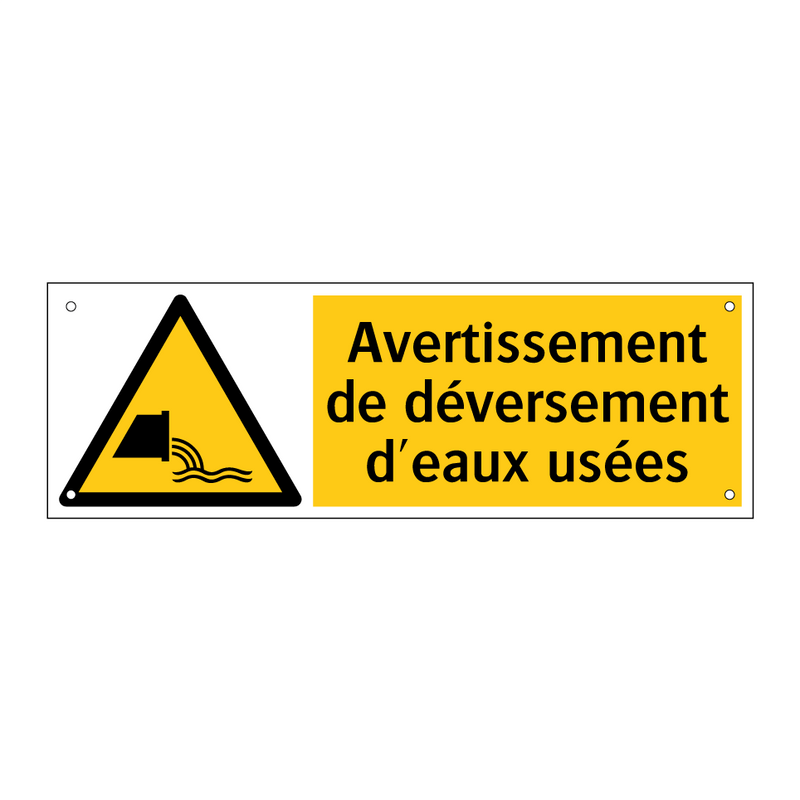Avertissement de déversement d'eaux usées