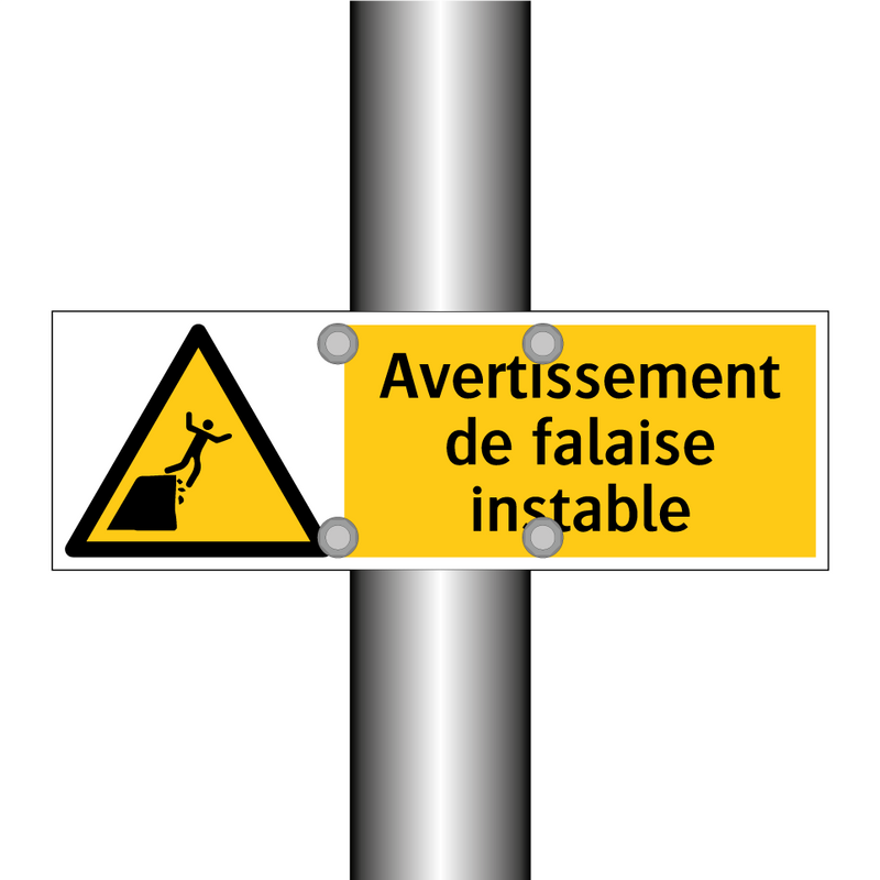 Avertissement de falaise instable