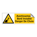 Avertissement Bord Instable Danger De Chute