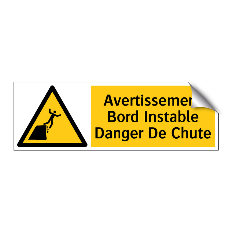 Avertissement Bord Instable Danger De Chute