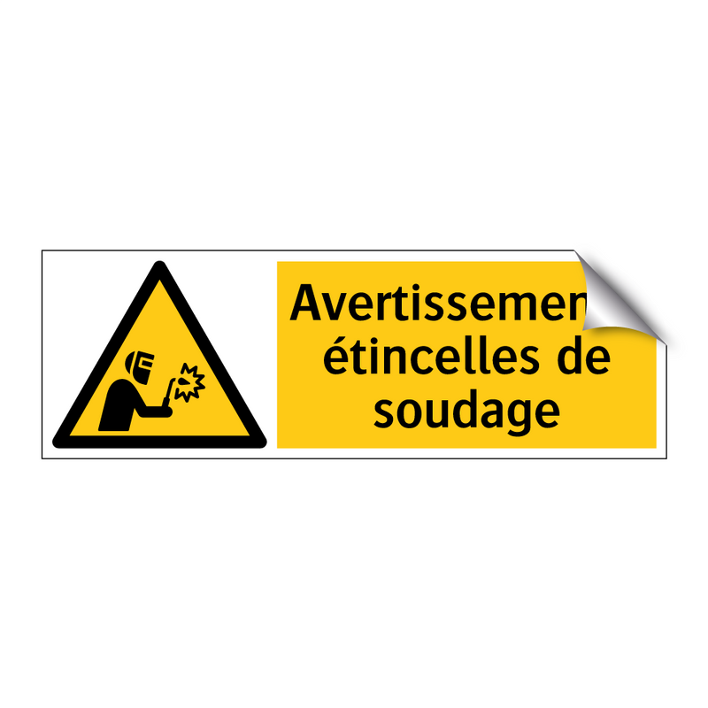 Avertissement : étincelles de soudage