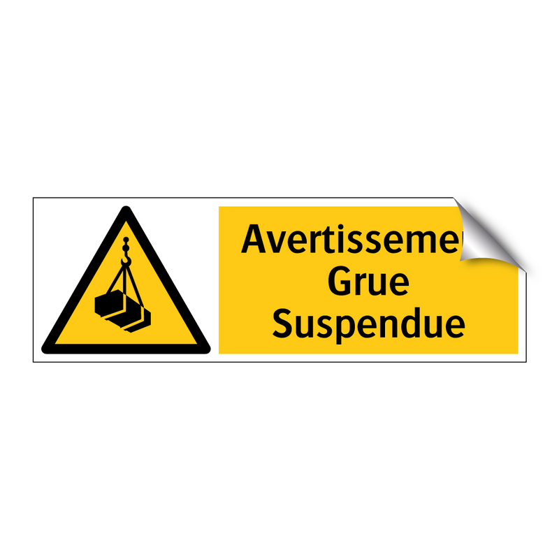 Avertissement Grue Suspendue