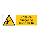 Zone de danger de stand de tir