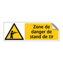 Zone de danger de stand de tir