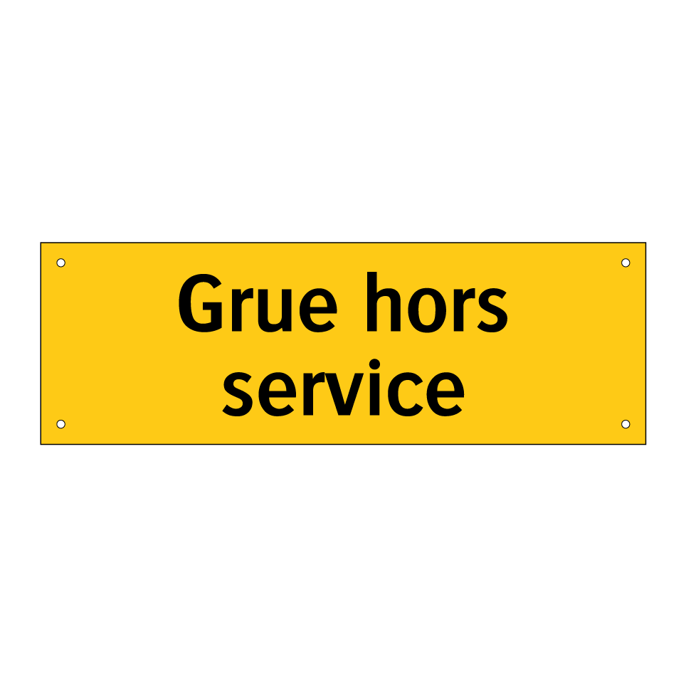 Grue hors service