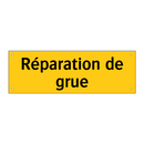 Réparation de grue