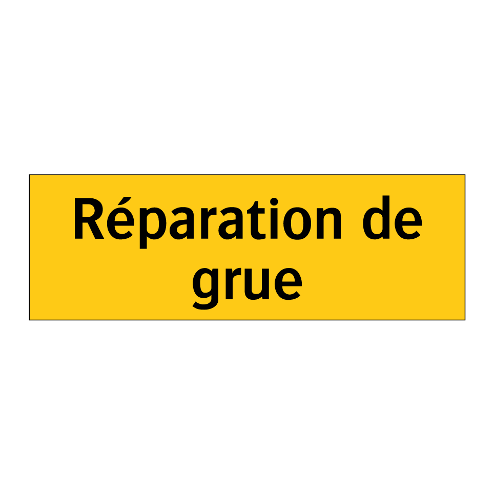 Réparation de grue